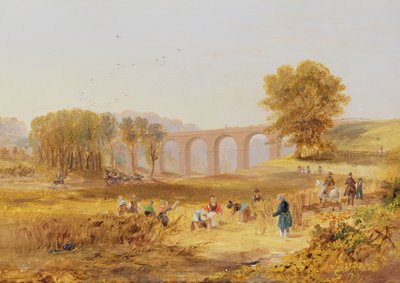 Viadotto di Corby, la ferrovia Newcastle e Carlisle, 1836 da John Wilson Carmichael